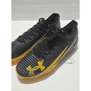 Under Armour Men's 12 Blur Pro Football Cleats UA Black/Steeltown Gold Brand New
